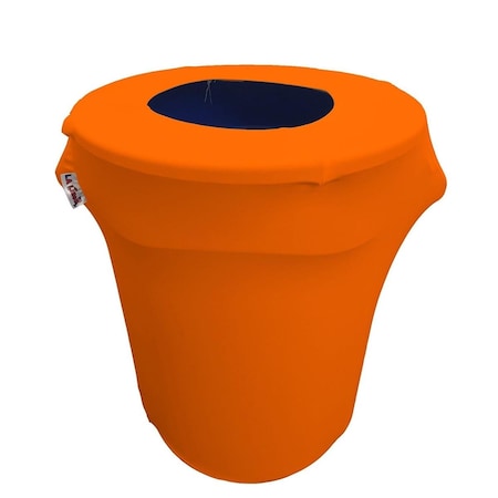 Keen SpandexCover32G-OrangeX48 Stretch Spandex Trash Can Cover 32 gal Round, Orange KE656377